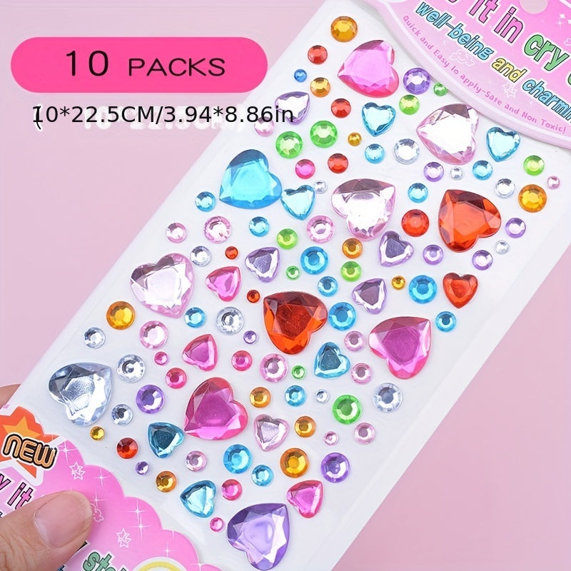 Children Girl Cartoon Crystal Stickers - Baby Princess Reward Gemstone