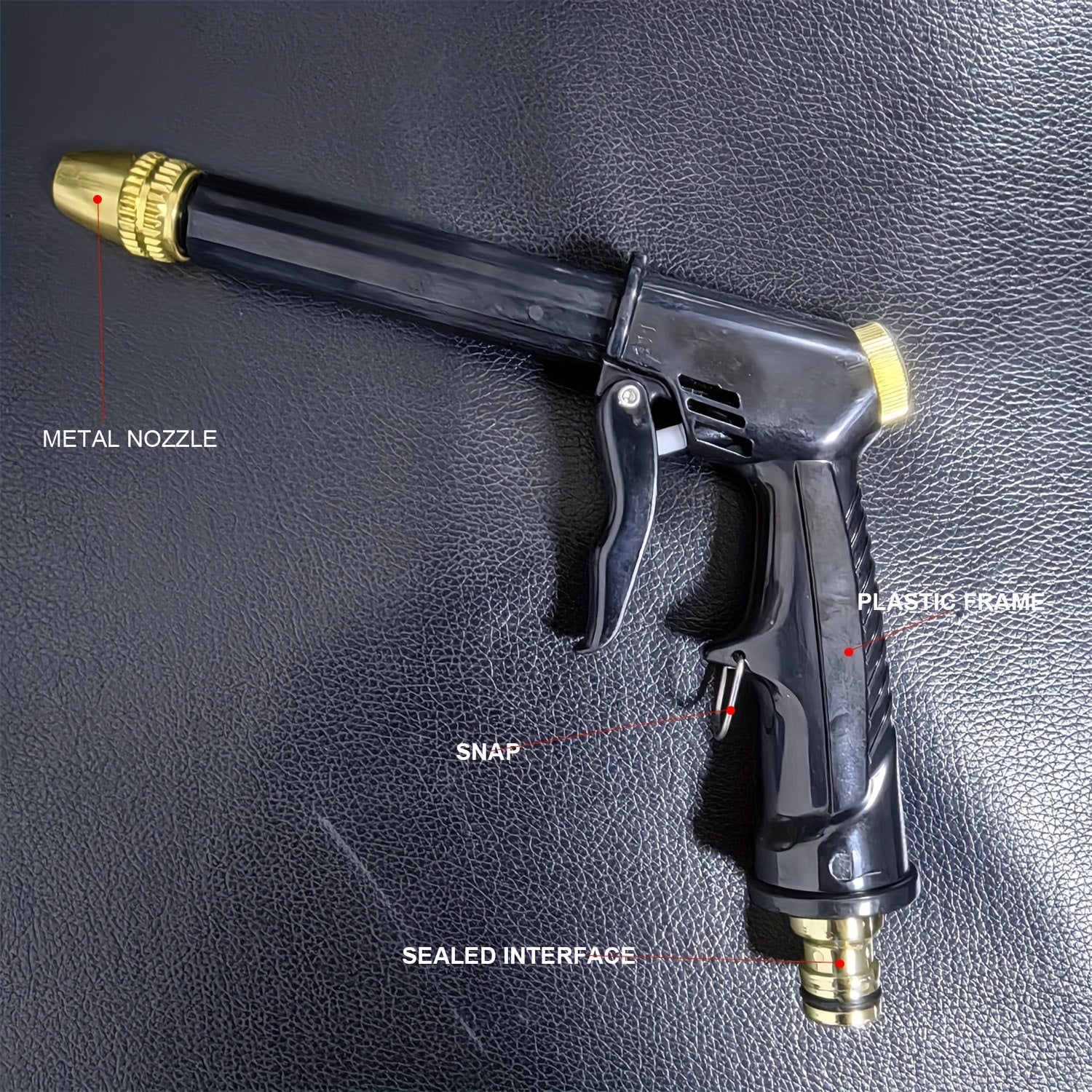 Heavy Duty Metal Handheld Water Nozzle for Car Washing & Garden Watering