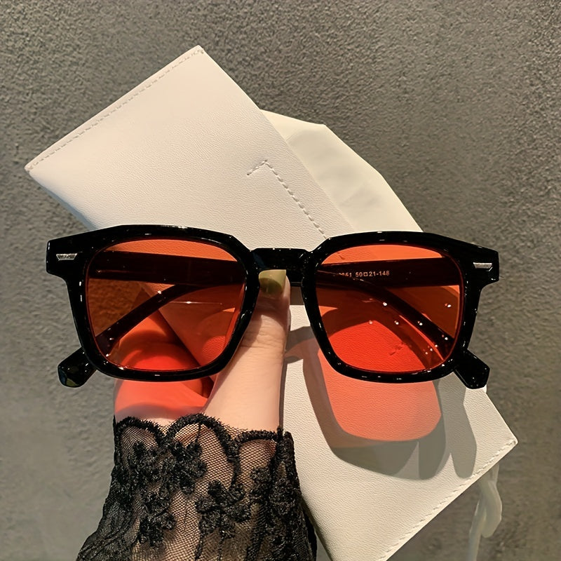 Y2K Square Sunglasses Rivet Decor Glasses UV400