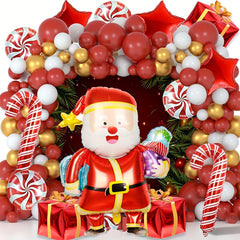 Christmas Santa Claus Balloon Set - Holiday Decoration for Indoor/Outdoor Party