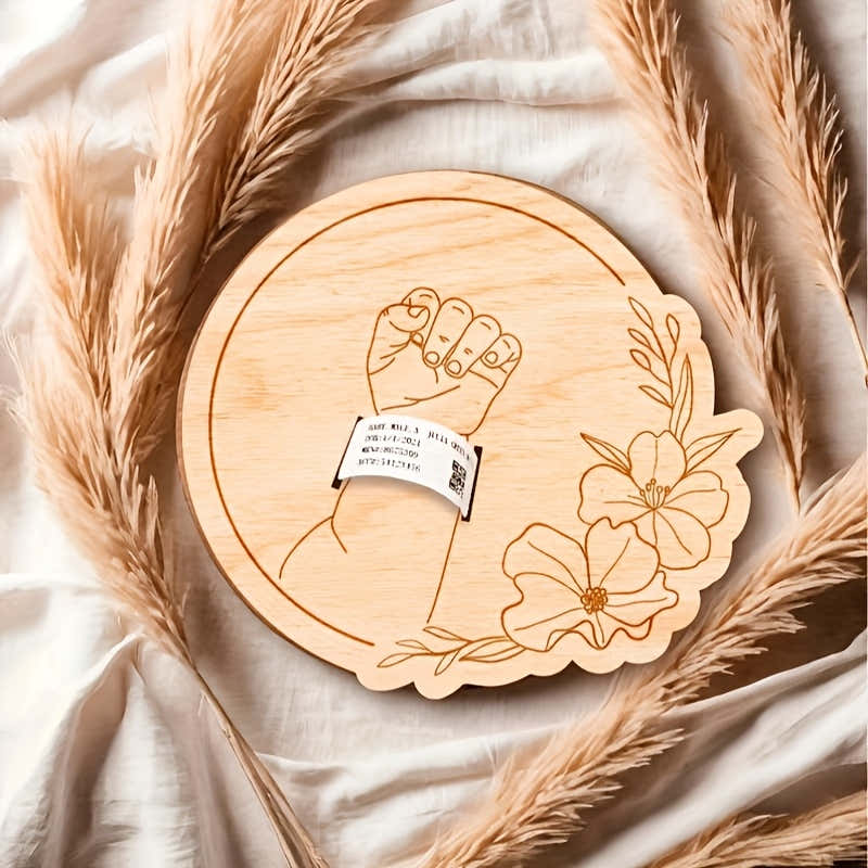 Personalized Floral Laser Cut Wristband Holder for Hospital Room Decor