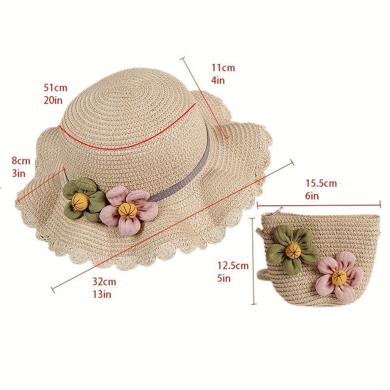 Kids Straw Hat Summer Sun Protection Beach Fisherman Hat