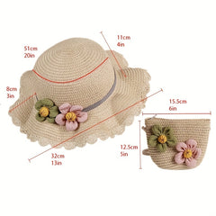 Kids Straw Hat Summer Sun Protection Beach Fisherman Hat