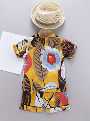 2pcs Toddler Girls Flowers Graphic Pajama Set