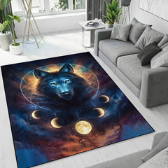 Wolf Pattern Kitchen Rug Animal Pattern Floor Carpet Mats