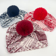Weight Printed Striped Baby Turban Hat For Four Seasons