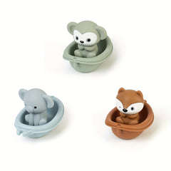 6pcs Bath Toy Set - Boats & Hand Puppets - Fun Kids Bathroom Play