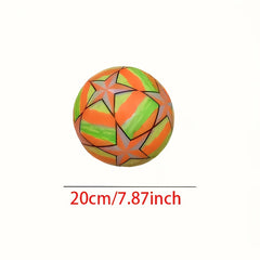 Rainbow Star Soccer Ball for Kids Colorful PVC Indoor Outdoor Beach Ball