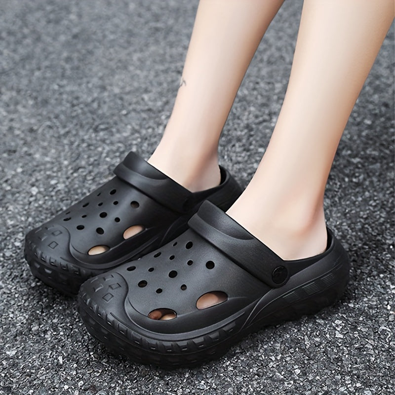 Men's Solid Clogs Comfy Non Slip Soft Sole Casual Slippers