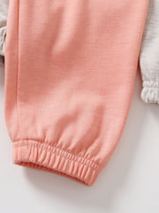 3pcs Girls Letter Print Jogger Sweatpants