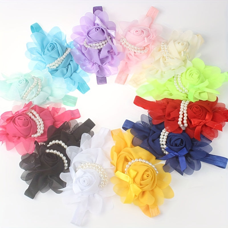 Pearl Flower Headband for Baby Girls