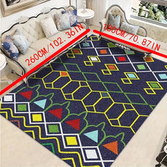 Large Living Room Rug Soft Crystal Velvet Non-slip Mat