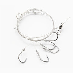 Fishing Hook Set High Carbon Steel Hooks with Stainless Steel Wire Sizes 6 12