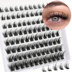 96pcs Wispy Lash Clusters DIY Eyelash Extensions C D Curling 8-16mm