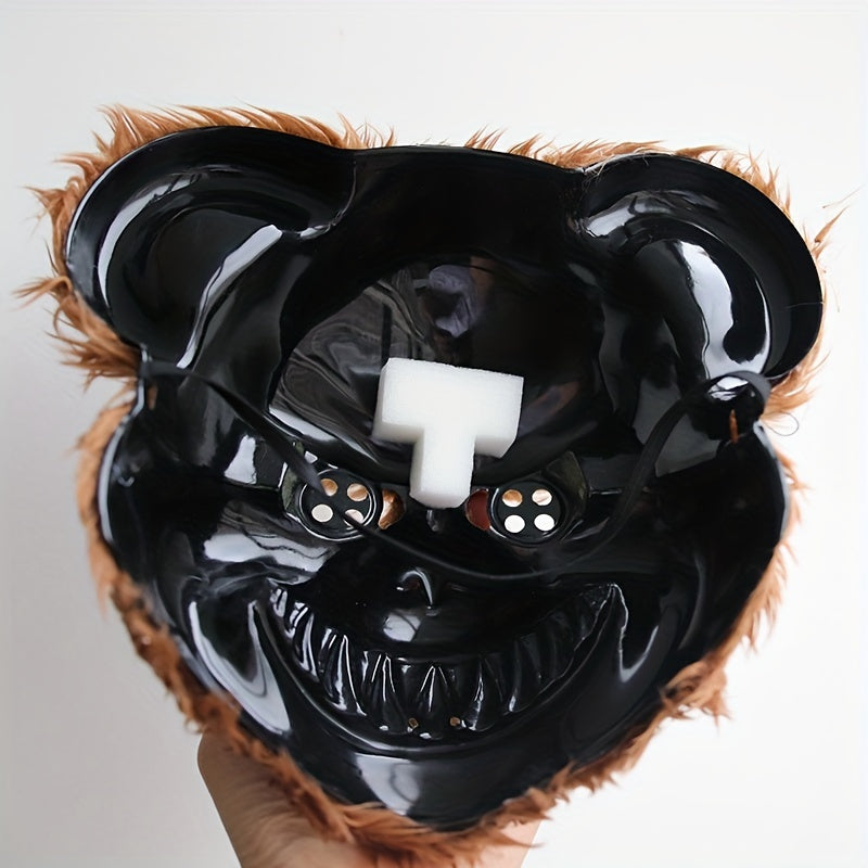 Scary Plush Brown Bear Mask