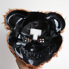 Scary Plush Brown Bear Mask