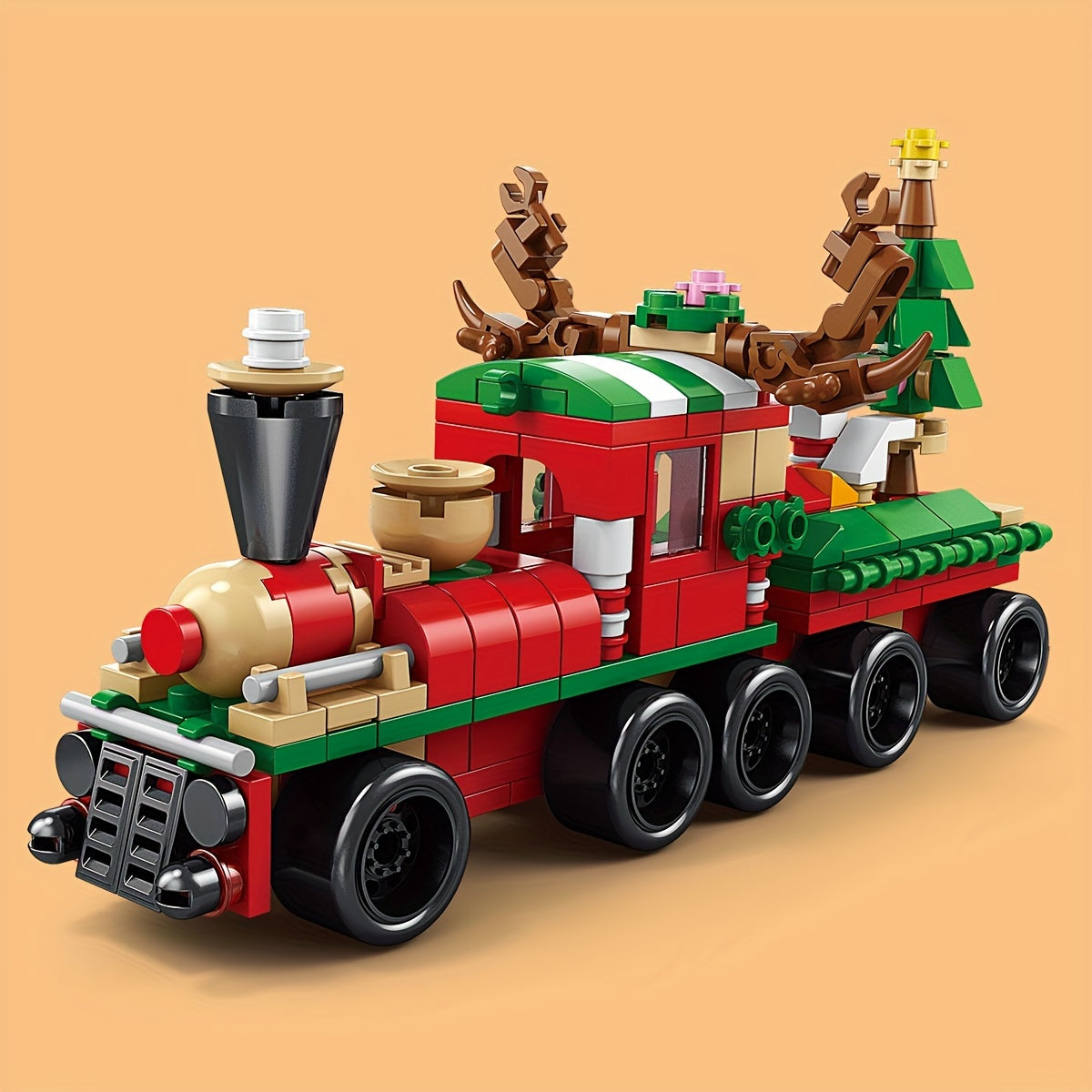 DIY Christmas Train Building Blocks Educational Toy