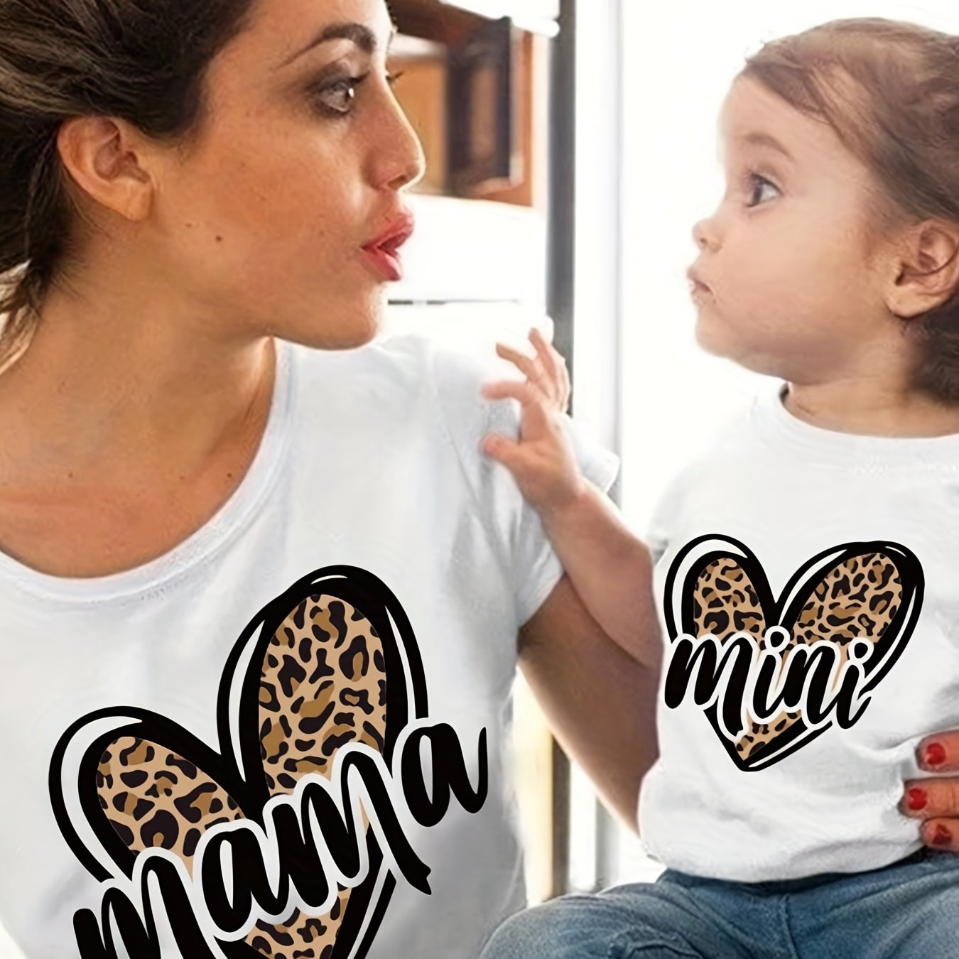 Leopard Heart MOM&BABY Matching T-shirts