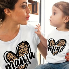 Leopard Heart MOM&BABY Matching T-shirts