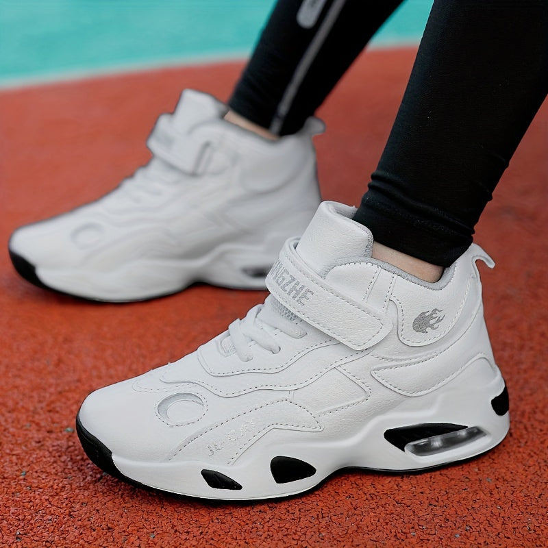 Kid's High Top Basketball Shoes Air Cushion Non Slip Sneakers