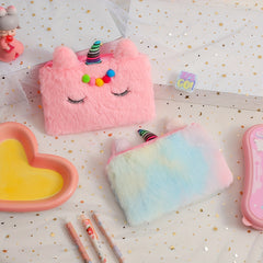 Plush Unicorn Coin Purse Crossbody Bag for Girls