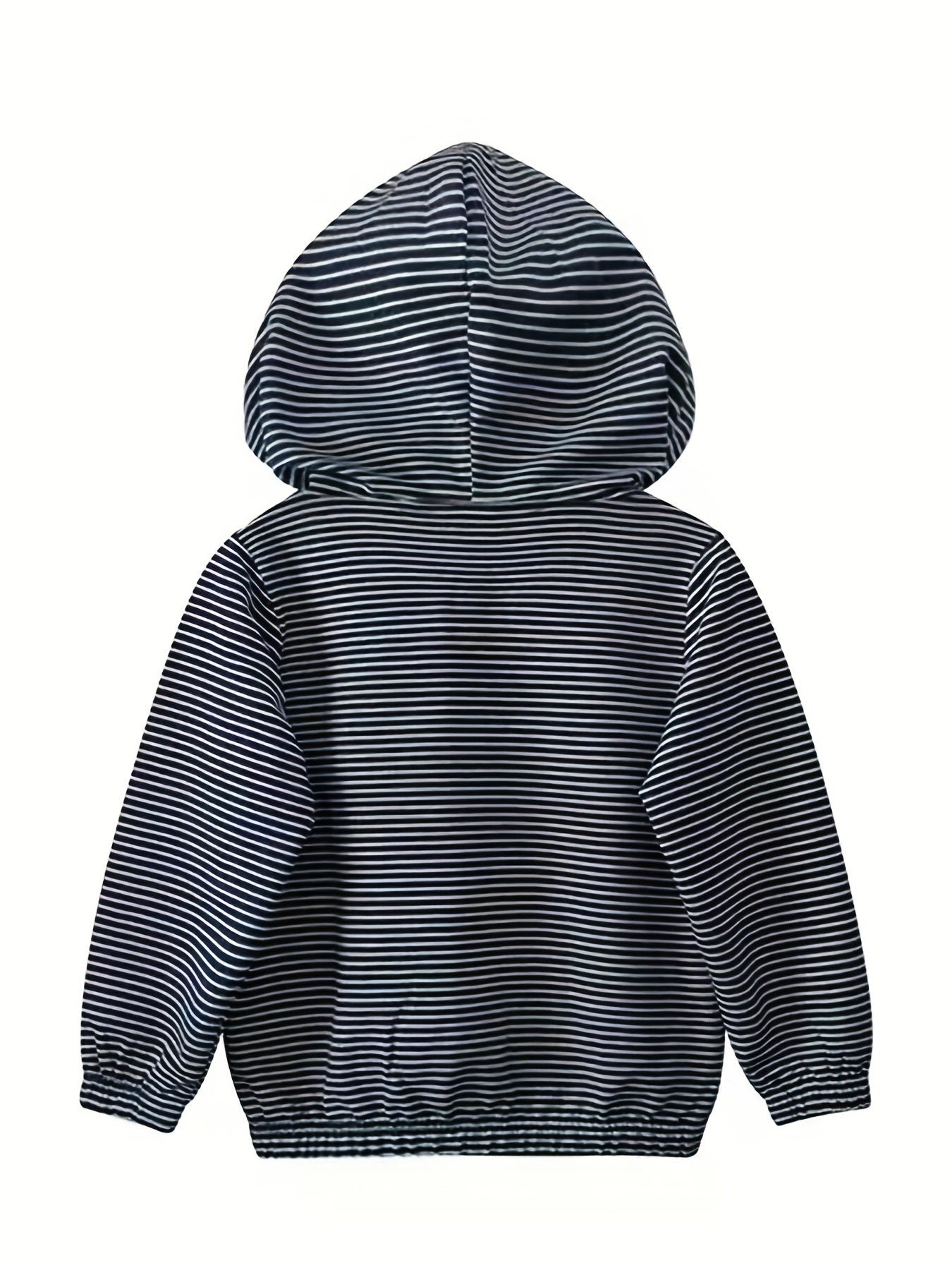 Boys Casual Stripe Hooded Zip Up Cotton Jacket Kids Clothing