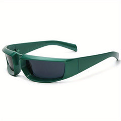 Y2K Wrap Sunglasses Cyberpunk Mirror UV400