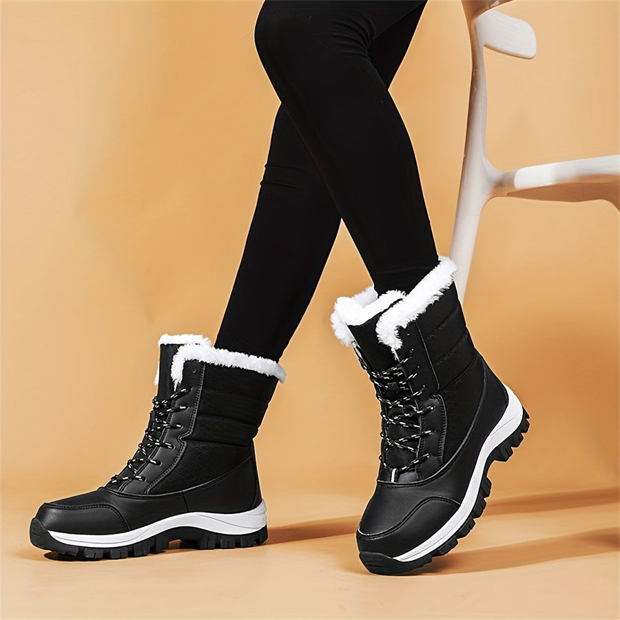 Women's Waterproof Snow Boots High Top Hiking Boots