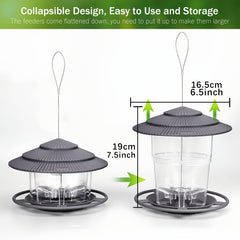 Hanging Squirrel Proof Bird Feeder for Garden Backyard