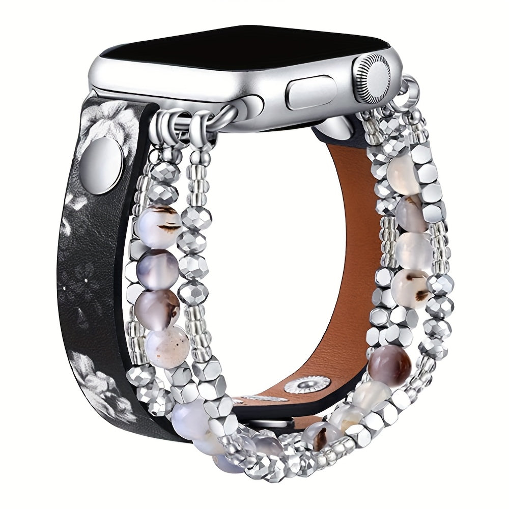 Bead Braided Watch Strap for iWatch SE10 9 8 7 6 5 4 38mm 49mm