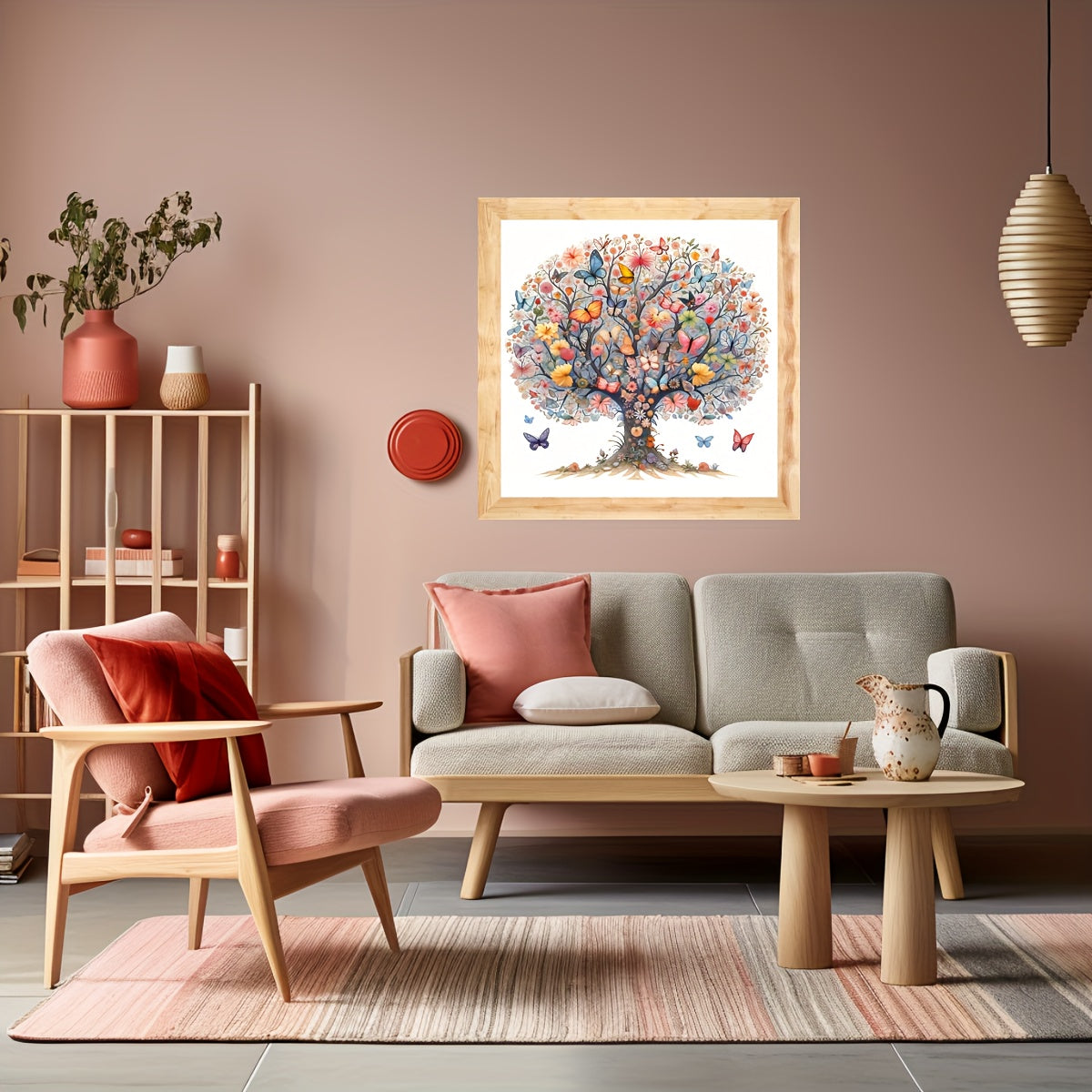 5D Diamond Painting Kit Life Tree & Butterflies Art Full Rhinestones