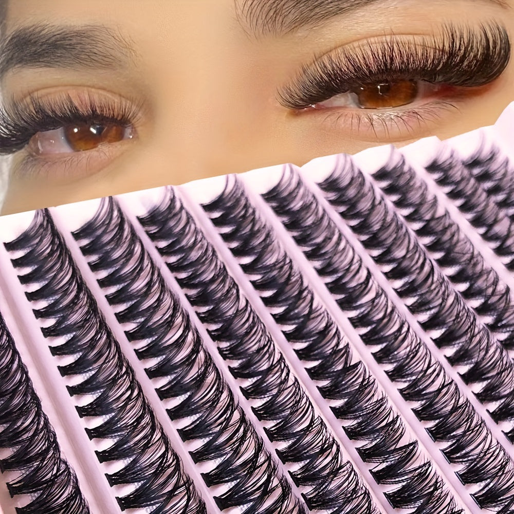 200pcs 10mm 12mm 14mm D Curling Cluster Lashes