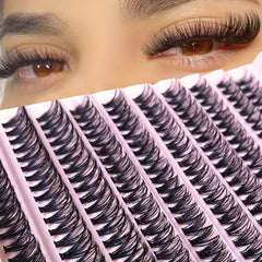 200pcs 10mm 12mm 14mm D Curling Cluster Lashes