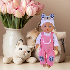 Corduroy Overalls for 35 56 45 Dolls in Red Pink Brown Doll Accessories
