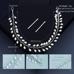 Faux Pearl Hairband Bridal Head Piece