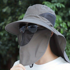 Men's Summer Sun Mask Cover Face Fisherman's Hat Sun Hat