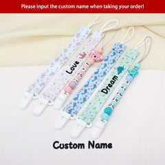 Customized Baby Dummy Clip Personalized Pacifier Leash