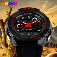 Waterproof Dual Time Sports Watch