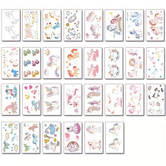 Cartoon Rainbow Unicorn Waterproof Tattoo Stickers