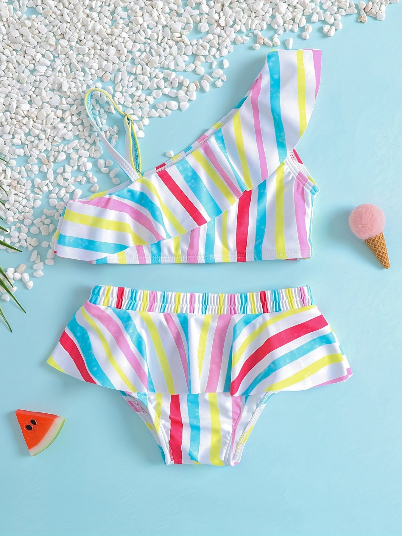 2pcs Strawberry Bikini Girls Beach Swimwear Summer Bathing Suits
