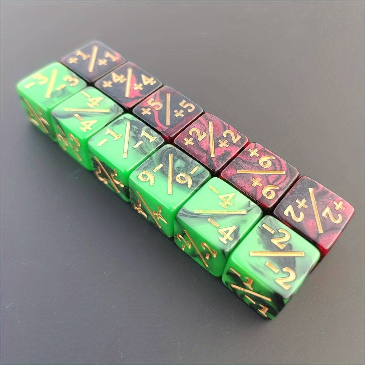 12-Piece Set Arithmetic Dice for Math Education, Magic Games, and Party Fun
