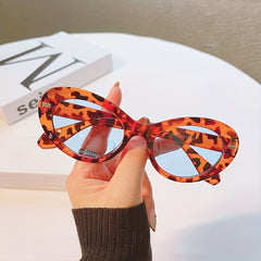 Vintage Ladies Oval Sunglasses UV Protection