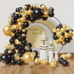 137Pcs Golden Balloons Garland Arch Kit Wedding Birthday Party Decor