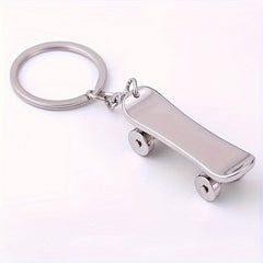 Retro Metal Skateboard Keychain Keyring Bag Car Pendant Accessories