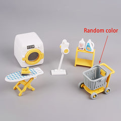 Mini Washing Machine Toy Set for Doll House DIY Model