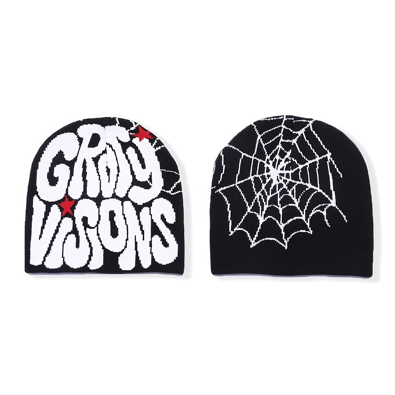 Y2K Hip Hop Knitted Hat - Halloween & Day of the Dead Decor