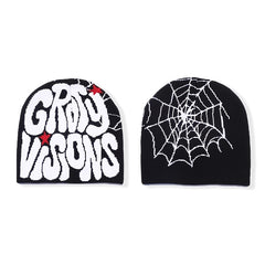 Y2K Hip Hop Knitted Hat - Halloween & Day of the Dead Decor