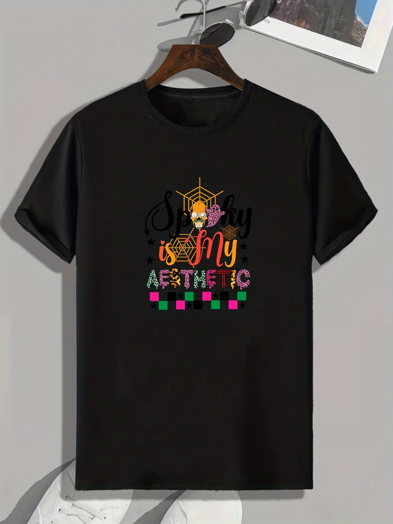 Men's Halloween Style Print T shirt Casual Comfy Crew Neck Tee