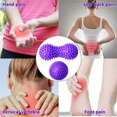 1pc Peanut & Round Massage Ball Set for Fitness & Muscle Relaxation