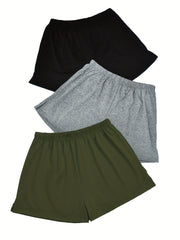 3 Pack Plus Size Pajama Bottoms Set Women's Plus Elastic Waist S